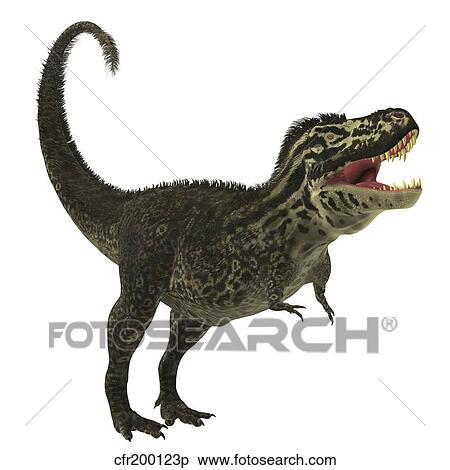 Stock Illustration - Tyrannosaurus Rex, a large predatory beast of the Cretaceous period.. Fotosearch
