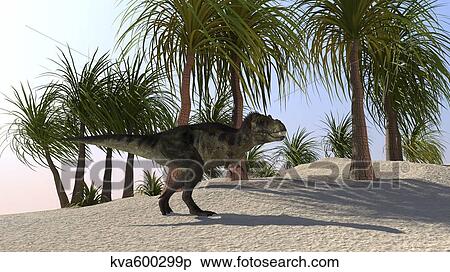 Stock Illustration - Tyrannosaurus Rex hunting for its next meal.. Fotosearch