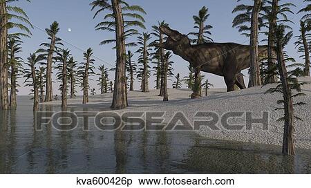 Tyrannosaurus Rex hunting for its next meal. View Large Illustration Stock Illustration - Tyrannosaurus Rex hunting for its next meal.. Fotosearch