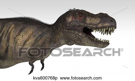 Stock Illustration - Tyrannosaurus Rex, white background.. Fotosearch