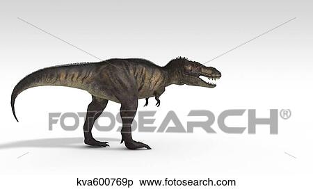 Tyrannosaurus Rex, white background. View Large Illustration Stock Illustration - Tyrannosaurus Rex, white background.. Fotosearch