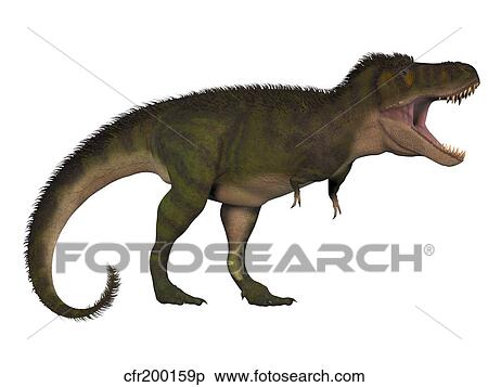 Stock Illustration - Tyranosaurus Rex, a large carnivore of the Cretaceous Period.. Fotosearch