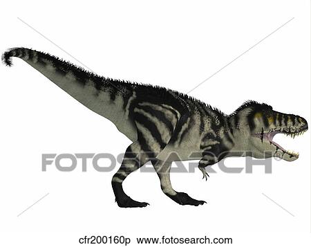 Tyranosaurus Rex, a large carnivore of the Cretaceous Period. View Large Illustration Stock Illustration - Tyranosaurus Rex, a large carnivore of the Cretaceous Period.. Fotosearch