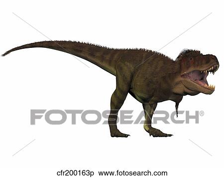 Tyranosaurus Rex, a large carnivore of the Cretaceous Period. View Large Illustration Stock Illustration - Tyranosaurus Rex, a large carnivore of the Cretaceous Period.. Fotosearch
