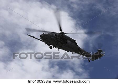 Picture - U. S. Air Foce HH-60G Pave Hawk in flight over Arizona.. Fotosearch