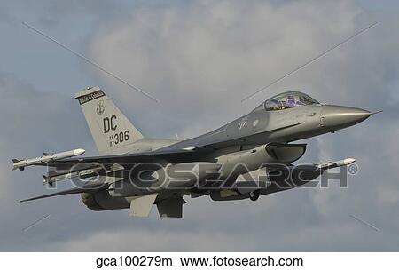 Picture - U. S. Air Force F-16 Fighting Falcon flying over Brazil.. Fotosearch