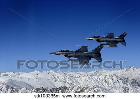 U. S. Air Force F-16 Fighting Falcons conduct operations over eastern Afghanistan. View Large Photo Image Picture - U. S. Air Force F-16 Fighting Falcons conduct operations over eastern Afghanistan.. Fotosearch