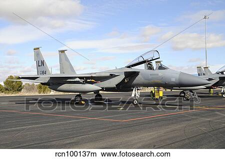 U. S. Air Forces Europe F-15C Eagle at Albacete Air Base, Spain. View Large Photo Image Picture - U. S. Air Forces Europe F-15C Eagle at Albacete Air Base, Spain.. Fotosearch