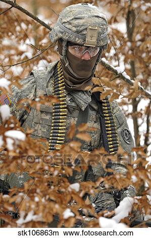 U. S. Army soldier conducts a dismounted patrol. View Large Photo Image Picture - U. S. Army soldier conducts a dismounted patrol.. Fotosearch