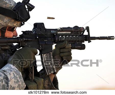 U. S. Army soldier zeros his weapon at a range. View Large Photo Image Picture - U. S. Army soldier zeros his weapon at a range.. Fotosearch
