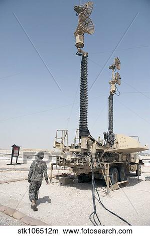 Picture - U. S. Army soldiers prepare to move a Patriot Air Defense Missile System.. Fotosearch