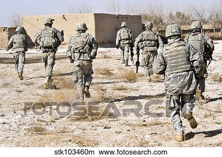 U. S. Army soldiers respond to a small arms attack in Badula Qulp, Afghanistan. View Large Photo Image Picture - U. S. Army soldiers respond to a small arms attack in Badula Qulp, Afghanistan.. Fotosearch