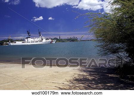 U. S. Coast Guard Cutter Jarvis transits through Pearl Harbor. View Large Photo Image Picture - U. S. Coast Guard Cutter Jarvis transits through Pearl Harbor.. Fotosearch