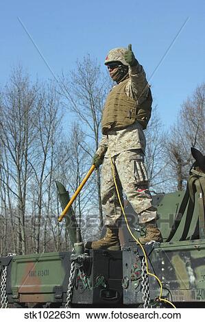 U. S. Marine Corps Sergeant gives the thumbs up during external lift training. View Large Photo Image Picture - U. S. Marine Corps Sergeant gives the thumbs up during external lift training.. Fotosearch