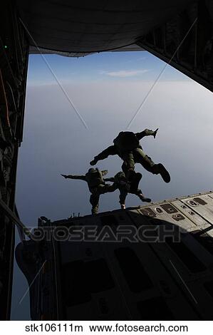 U. S. Marines conduct jump training with a Royal Thai Marine Corps. View Large Photo Image Picture - U. S. Marines conduct jump training with a Royal Thai Marine Corps.. Fotosearch
