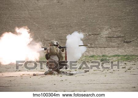 U. S. Marines fire a RPG-7 grenade launcher. View Large Photo Image Picture - U. S. Marines fire a RPG-7 grenade launcher.. Fotosearch