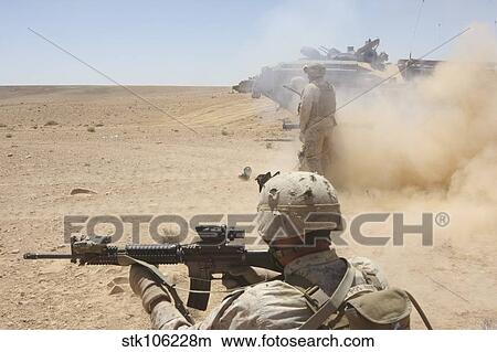 U. S. Marines fire several high-explosive rockets in the Middle East. View Large Photo Image Picture - U. S. Marines fire several high-explosive rockets in the Middle East.. Fotosearch