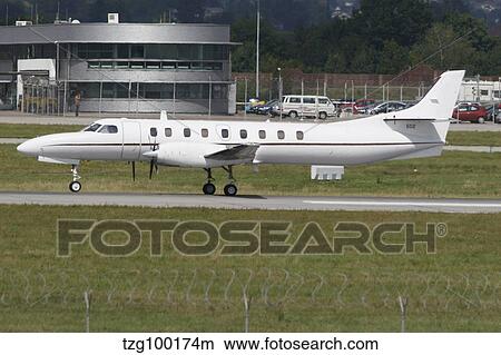 Picture - U. S. Navy C-26D Metroliner taxiing at Stuttgart Airport, Germany.. Fotosearch