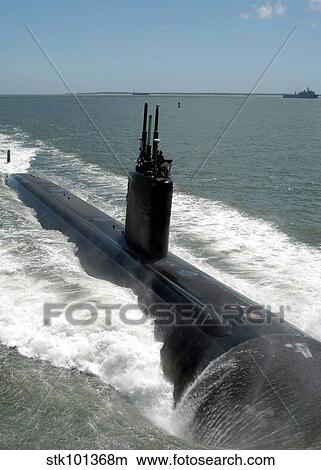 U. S. Navy Sailors man a topside watch onboard the Attack Submarine USS Albany. View Large Photo Image Picture - U. S. Navy Sailors man a topside watch onboard the Attack Submarine USS Albany.. Fotosearch