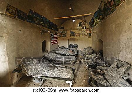 U. S. Soldiers sleep in an abandoned mud house during Operation Helmand Spider. View Large Photo Image Picture - U. S. Soldiers sleep in an abandoned mud house during Operation Helmand Spider.. Fotosearch