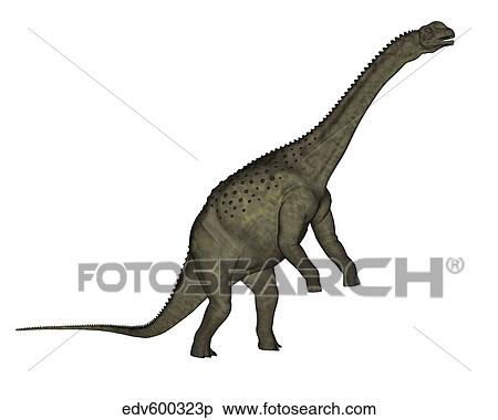 Uberabatitan dinosaur isolated on white background. View Large Illustration Stock Illustration - Uberabatitan dinosaur isolated on white background.. Fotosearch