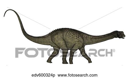 Uberabatitan dinosaur isolated on white background. View Large Illustration Stock Illustration - Uberabatitan dinosaur isolated on white background.. Fotosearch