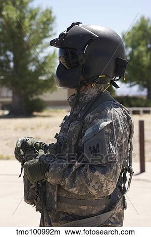 UH-60 Black Hawk crew chief. View Large Photo Image Picture - UH-60 Black Hawk crew chief.. Fotosearch