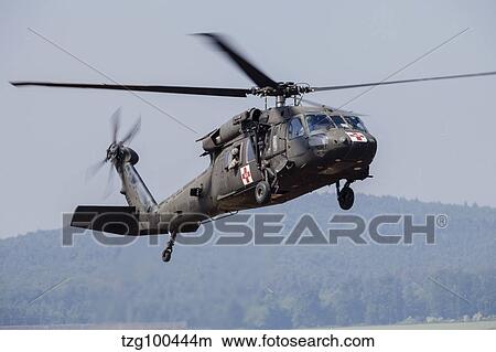 UH-60A Black Hawk medevac helicopter of the U. S Army. View Large Photo Image Picture - UH-60A Black Hawk medevac helicopter of the U. S Army.. Fotosearch