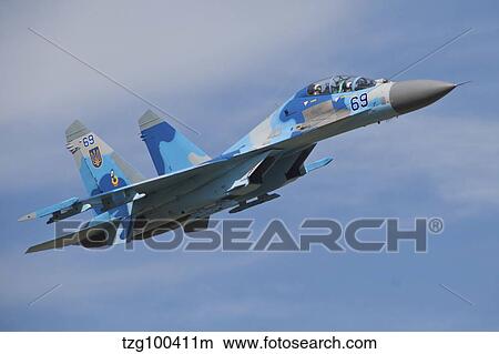 Ukrainian Air Force Su-27 Flanker. View Large Photo Image Picture - Ukrainian Air Force Su-27 Flanker.. Fotosearch