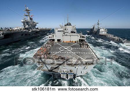 Underway replenishment at sea with U. S. Navy ships in the Arabian Gulf. View Large Photo Image Picture - Underway replenishment at sea with U. S. Navy ships in the Arabian Gulf.. Fotosearch