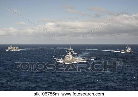 USNS Rainier and guided missile destroyers USS Stockdale and USS William P. Lawrence. View Large Photo Image Picture - USNS Rainier and guided missile destroyers USS Stockdale and USS William P. Lawrence.. Fotosearch
