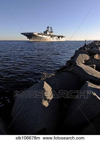 USS Bataan arrives at Naval Station Mayport, Florida. View Large Photo Image Picture - USS Bataan arrives at Naval Station Mayport, Florida.. Fotosearch