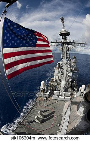 USS Cowpens as seen from the top of the forward mast. View Large Photo Image Picture - USS Cowpens as seen from the top of the forward mast.. Fotosearch