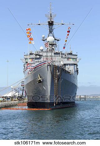 USS Dubuque is moored during it's decommissioning ceremony. View Large Photo Image Picture - USS Dubuque is moored during it's decommissioning ceremony.. Fotosearch