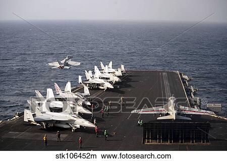 USS Enterprise conducts flight operations in the Arabian Sea. View Large Photo Image Picture - USS Enterprise conducts flight operations in the Arabian Sea.. Fotosearch