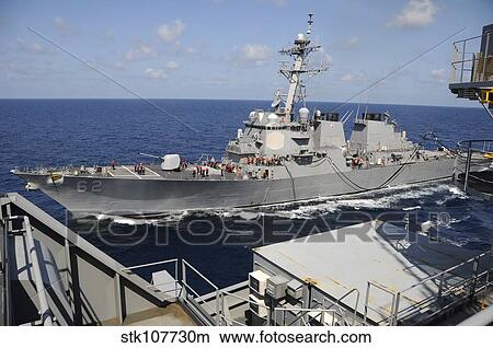 USS Fitzgerald during a replenishment at sea. View Large Photo Image Picture - USS Fitzgerald during a replenishment at sea.. Fotosearch