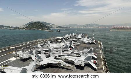 USS George Washington prepares to enter the harbor in Korea. View Large Photo Image Picture - USS George Washington prepares to enter the harbor in Korea.. Fotosearch
