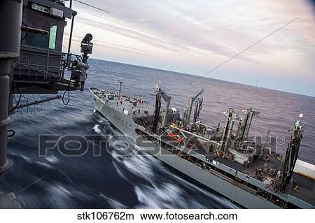 USS Harry S. Truman pulls alongside the fleet oiler USNS Kanawha. View Large Photo Image Picture - USS Harry S. Truman pulls alongside the fleet oiler USNS Kanawha.. Fotosearch