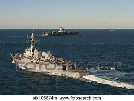 Picture - USS James E. Williams is underway with USS Enterprise and USS Nitze.. Fotosearch