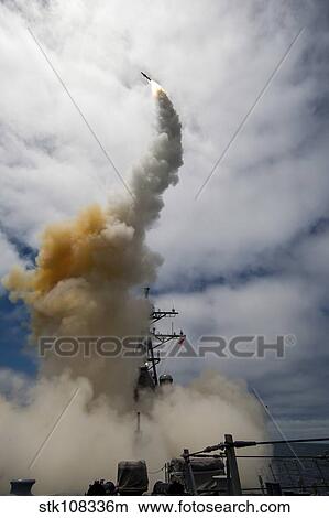 USS John Paul Jones launches a Standard Missile. View Large Photo Image Picture - USS John Paul Jones launches a Standard Missile.. Fotosearch