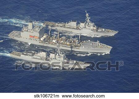 USS Laboon, USS Forrest Sherman and USNS John Lenthall transit the Mediterranean Sea. View Large Photo Image Picture - USS Laboon, USS Forrest Sherman and USNS John Lenthall transit the Mediterranean Sea.. Fotosearch