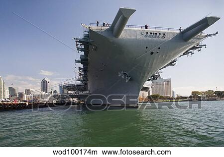 Picture - USS Midway museum ship in San Diego, California.. Fotosearch