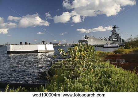 USS Missouri berthed pierside at Ford Island, Oahu, Hawaii. View Large Photo Image Picture - USS Missouri berthed pierside at Ford Island, Oahu, Hawaii.. Fotosearch
