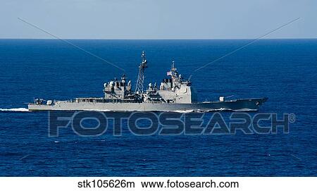USS Mobile Bay transits the Pacific Ocean. View Large Photo Image Picture - USS Mobile Bay transits the Pacific Ocean.. Fotosearch