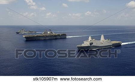 USS Pearl Harbor, USS Makin Island, and USS New Orleans transit the Indian Ocean. View Large Photo Image Picture - USS Pearl Harbor, USS Makin Island, and USS New Orleans transit the Indian Ocean.. Fotosearch