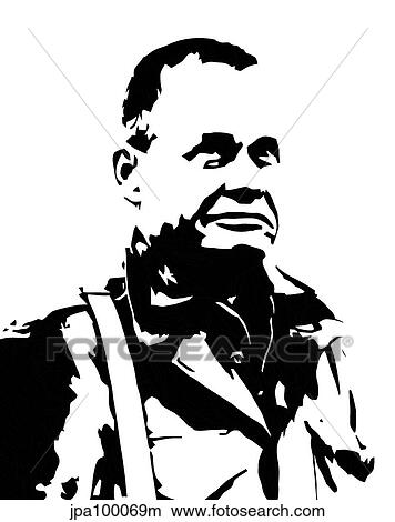 Stock Illustration - Vector illustration of General Lewis Chesty Puller.. Fotosearch