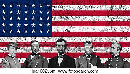 Vector image featuring the top Union Generals of the American Civil War. View Large Illustration Stock Illustration - Vector image featuring the top Union Generals of the American Civil War.. Fotosearch