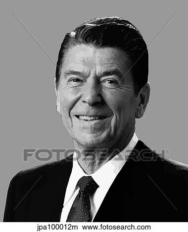 Vector portrait of Ronald Reagan. View Large Photo Image Picture - Vector portrait of Ronald Reagan.. Fotosearch