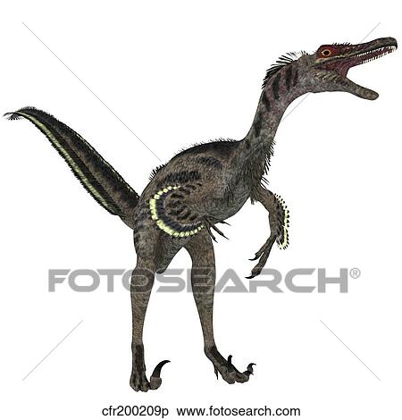 Stock Illustration - Velociraptor, a theropod dinosaur from the late Cretaceous Period.. Fotosearch