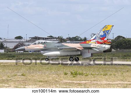 Picture - Venezuelan Air Force F-16 taxiing at Natal Air Force Base, Brazil.. Fotosearch